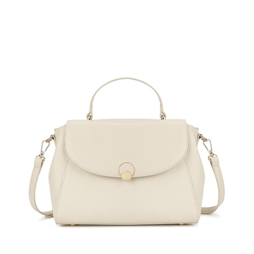Fastrack Twine Charm Satchel | Faux-Leather Women’s Satchel | Dual Compartments with Centre Zip Pocket, External Quick-Access Zipper, Gold-Accent Flap & Adjustable Strap