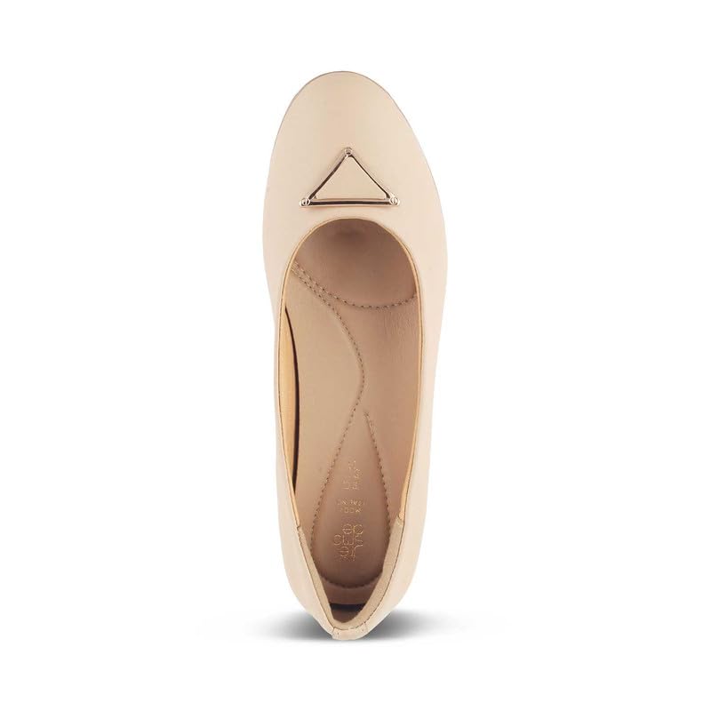 tresmode 239-CHEVIZ Beige Women Flat Ballerina EU/38 UK/5