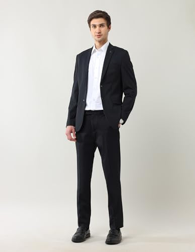 Arrow Men's Nylon Business Suit Pants Set (ARAJSU5529_Navy