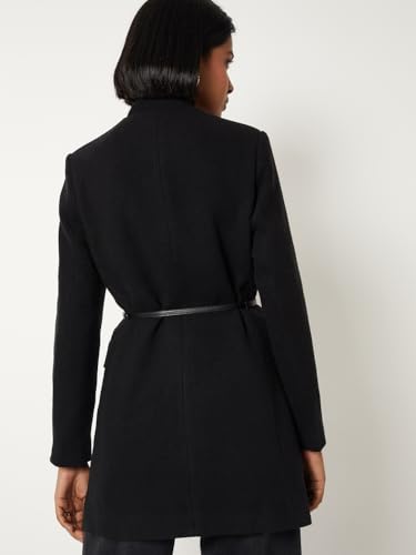 Max Women Knit Belted Blazer (Black_XL)