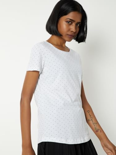 Max Women Printed T-Shirt (White_XS)