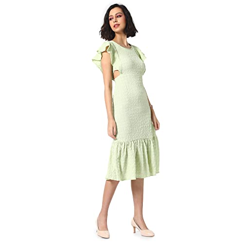 Campus Sutra Women Solid Stylish Mint Colour Casual Dresses(SUSU22_CSWSSDR5104_S)