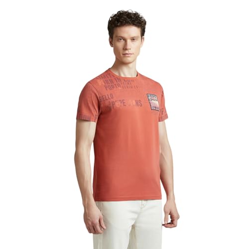 Pepe Jeans Men's Slim Fit T-Shirt (PM509822 Teracotta Brown