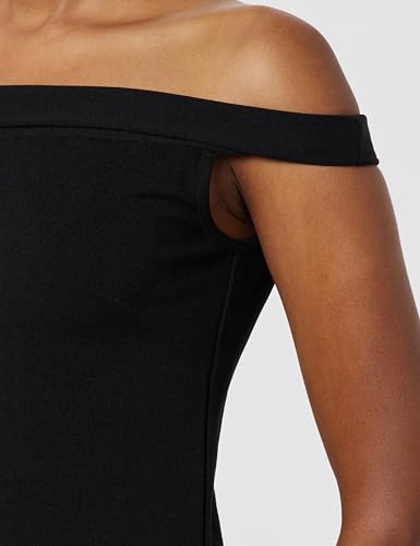 Marie Claire Women's Polyester a-line Standard Length Casual Dress (Mc10303-M_Black_M)