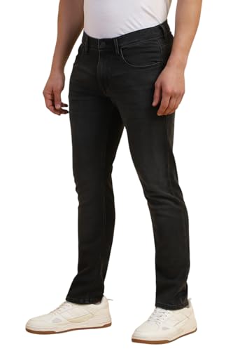 Allen Solly Men Black Slim Fit Light Wash Jeans