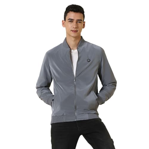 Allen Solly Mens baseball collar solid jacket