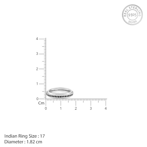 GIVA 925 Silver Dapper Ring For Him, Fixed Size, Indian -17 | Gifts for Men and Boys | With Certificate of Authenticity and 925 Stamp | 6 Months Warranty