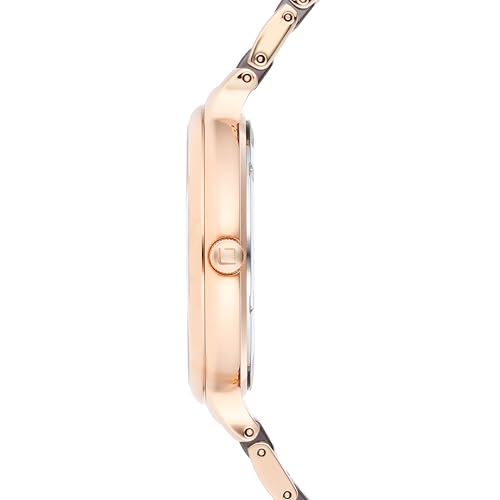 Xylys Amalgam Swiss Analog Rose Gold Steel and Ceramic Strap Mother of Pearl Dial Watch for Women