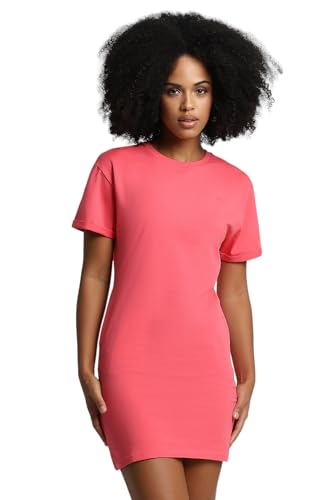 FOREVER 21 women's Cotton T-Shirt Mini Casual Dress (602589_Pink