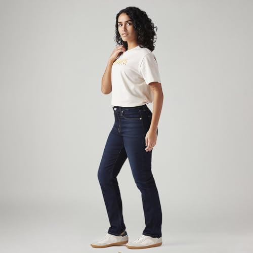 Levi's Women's 724 Dark Indigo Straight Fit High-Rise Jeans