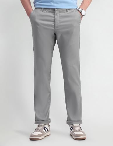 Arrow Sports Men's Regular Casual Pants (ASAITR2484_Grey