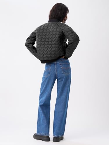 The Souled Store Heartfelt Women and Girls Long Sleeves Spread Collar Quilted Polyester Regular Fit Lightweight Summer Layering Puffer Jacket