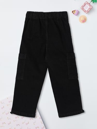 Max Girl's Regular Jeans (P24CFD02B_Black