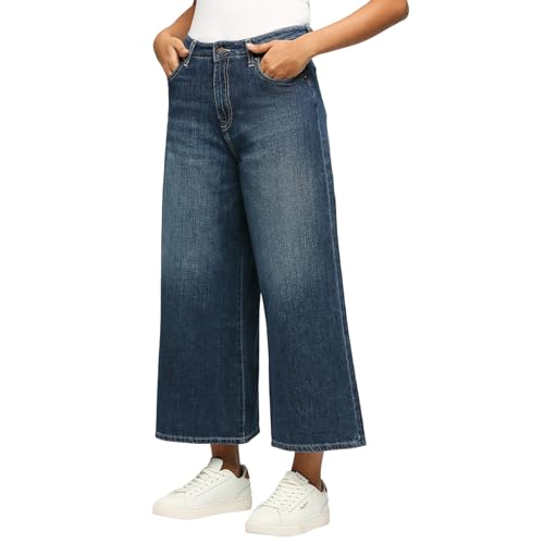 Pepe Jeans Women's Relaxed Jeans (PL204658J676_Med Used_Dark Indigo Blue