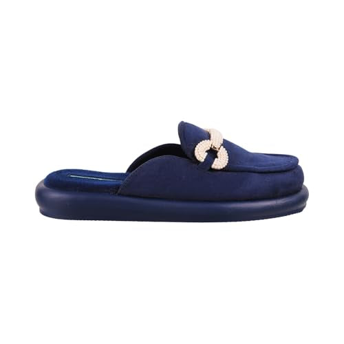 Catwalk Women Stylised Open Back Platforms | For Women & Girls (BLUE,9 UK)