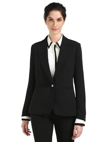 Tommy Hilfiger Women's Slim Blazer (S25HWOT013-38_Black