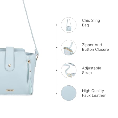 Fastrack Solid Sling Bags for Women, Ladies and Girls | Textured Sling Bag for Womens, Ladies and Girls | Made of Premium Faux Leather