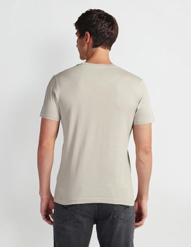 U.S. POLO ASSN. Mens Solid Half Sleeve Brand Carrier Round Neck T-Shirts (UDTSHS0900_LT. Grey_XL)