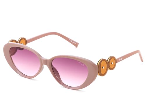 IRUS Women Oval sunglasses | 100% UV protection | Small Size | Grey Gradient Polycarbonate lens