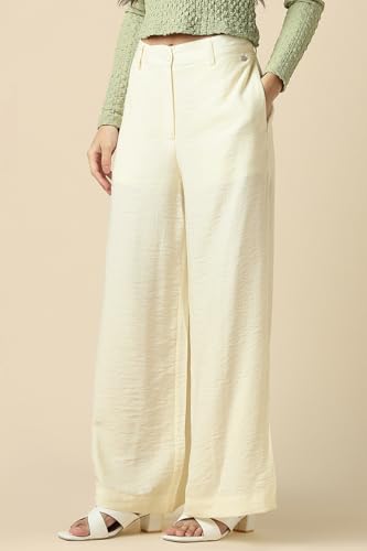 Allen Solly Women's Regular Casual Pants (AHTPCRGF874601_Beige