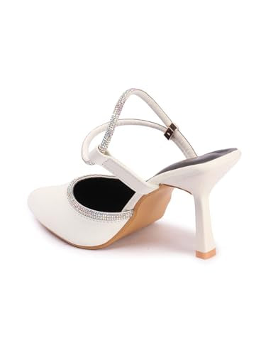 Carlton London Women sandal,White,UK-7