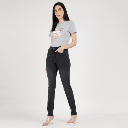 GUESS Tourmaline Mid Solid High Rise Skinny Jeans Black