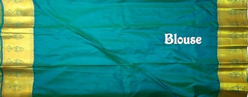 VFCollections Women's Traditional Handloom Kanchipuram Silk Pure Pattu Sarees | Rich Zari Woven Design | Bridal Saree | Unstitched Blouse - 2