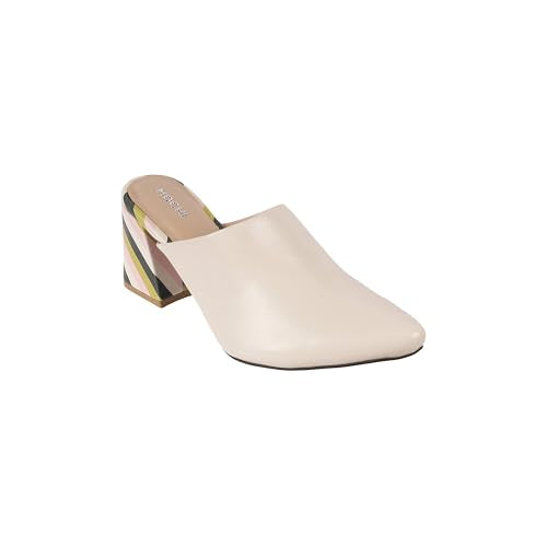 Mochi Women's Black Pointed Toe Block Heel Mules UK/8 EU/41(31-685)
