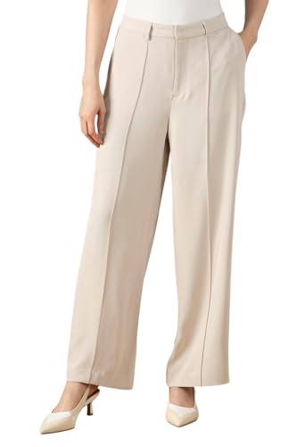 Van Heusen Women's Regular Casual Pants (VWTFFRGPL98295_Beige