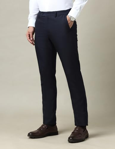 Arrow Men's Dobby 1851 Trouser Navy