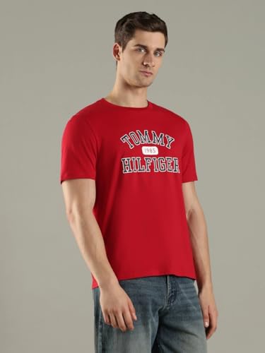 Logo Regular Fit Cotton T-Shirt Red