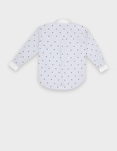 Tommy Hilfiger Girls Striped Relaxed-Fit Cotton Shirt