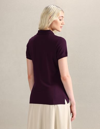 U.S. POLO ASSN. Women's Regular Fit T-Shirt (UWAW24PTS153_Plum