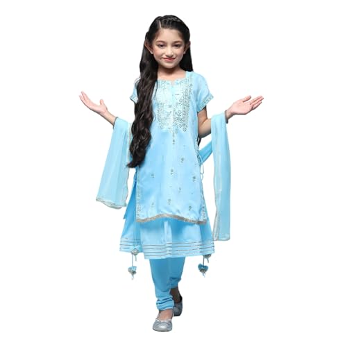Biba Girls PRINTED STRAIGHT KID(KW5429_POWDER BLUE_13)