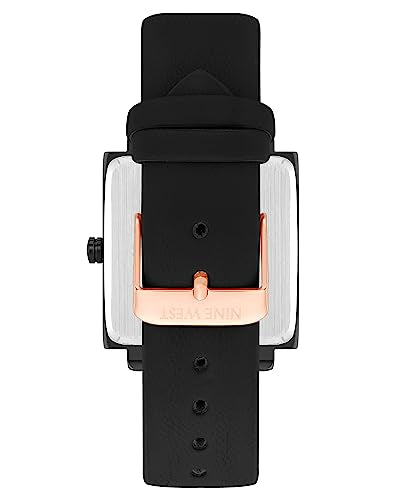 Nine West Women's Strap Watch, Black/Gunmetal Grey, NW/2923GYBK