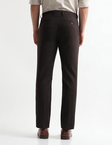 Arrow Men's Regular Pants (ARAKTR2028_Dark Brown