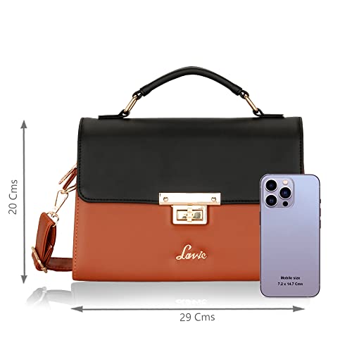 Lavie Women's Aahim Flap Satchel Bag Tan Ladies Purse Handbag