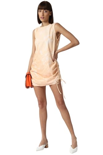 FOREVER 21 Women's Cotton Classic Mini Dress (591967_Peach