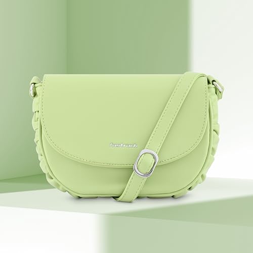 Fastrack Chic Casual Sling Bag for Women | Semi PU Handbag with Top Zipper & Button Flap | Stylish Crossbody with Adjustable Sling Strap for Casual & Party Use