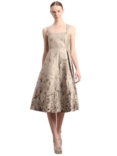 VERO MODA Women's Fit and Flare Beige Dress