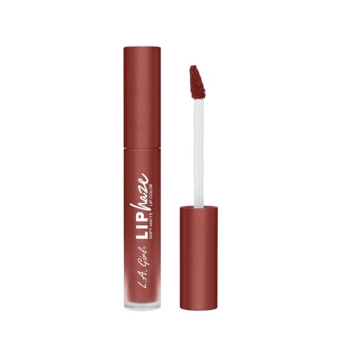 L.A. Girl Lip Haze Soft Matte Liquid Lipstick(Flirty), 3ml – Lightweight, Long-Lasting & Non-Drying Formula | Velvet Finish Multipurpose Lip & Cheek Tint for Indian Skin Tones