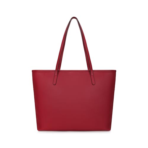 Fastrack Textured Oversized Structured Tote Bag for Women, Girls and Ladies | Fits Upto 15" Laptop with a Unique Gold Metal Chain Accent | Totes for Casual Carry | With Spacious Zipper Compartment