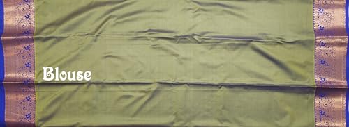 VFCollections Women's Kanchipuram Silk Pure Pattu Sarees With Blouse (VFC326-6)