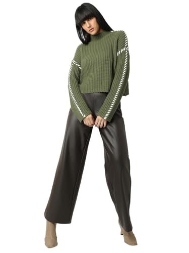 VERO MODA Womens Relaxed Fit Green Sweater