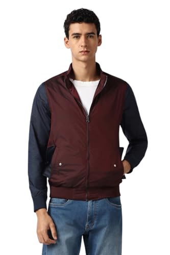 Men Maroon Patterned Formal Jacket