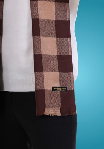 Pick Ur Needs Men's & Women Muffler With Elegant Design Woolen Blend Soft Fabric Stylish For Unisex (Brown)
