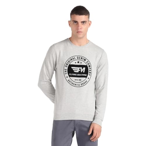 Brand Print Heathered Sweatshirt