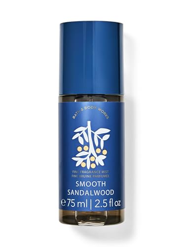 Bath & Body Works Smooth Sandalwood Travel Size Fine Fragrance Mist | 75 ml / 2.5 fl oz | Fragrance - Warm & Woodsy | Gender - Unisex