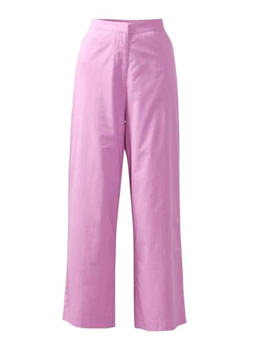 VERO MODA Women's Straight Fit High Rise Pink Pants