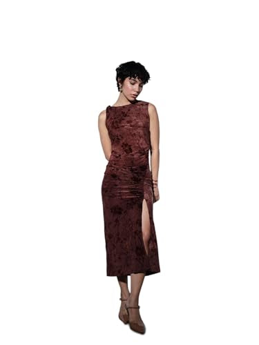 ONLY Women's Regular Fit Maroon Dress